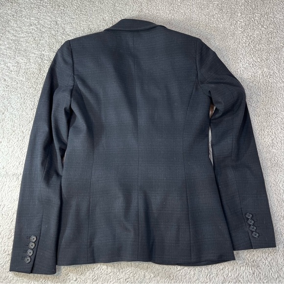 Saks Fifth Avenue Signature Wool Suit Jacket Blazer Black Tweed Size 2 Business - Picture 6 of 15